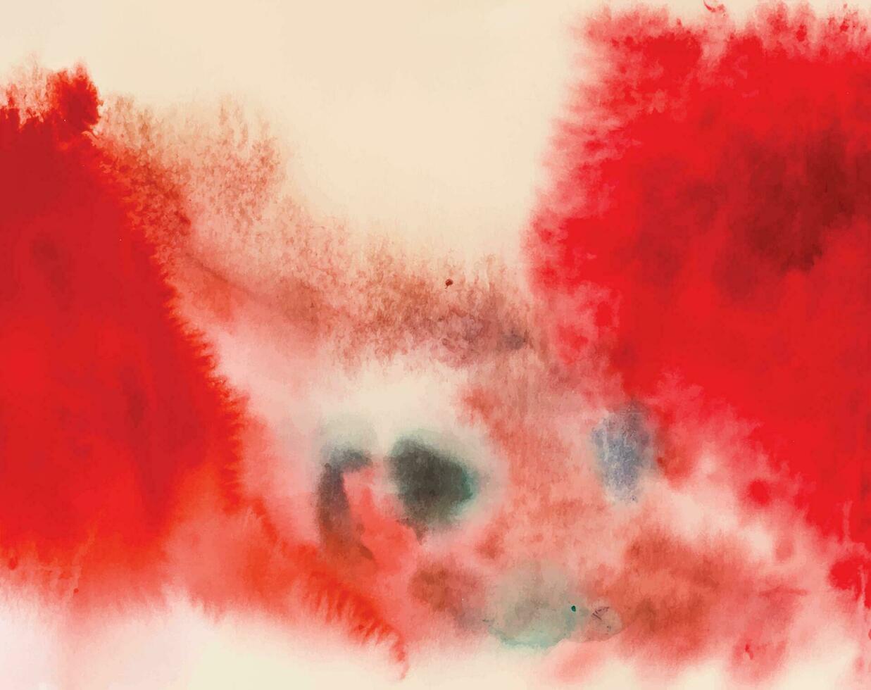 Red watercolor stain background vector