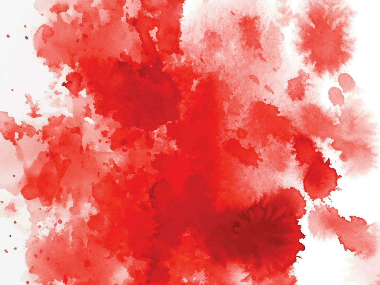 Red watercolor stain background vector