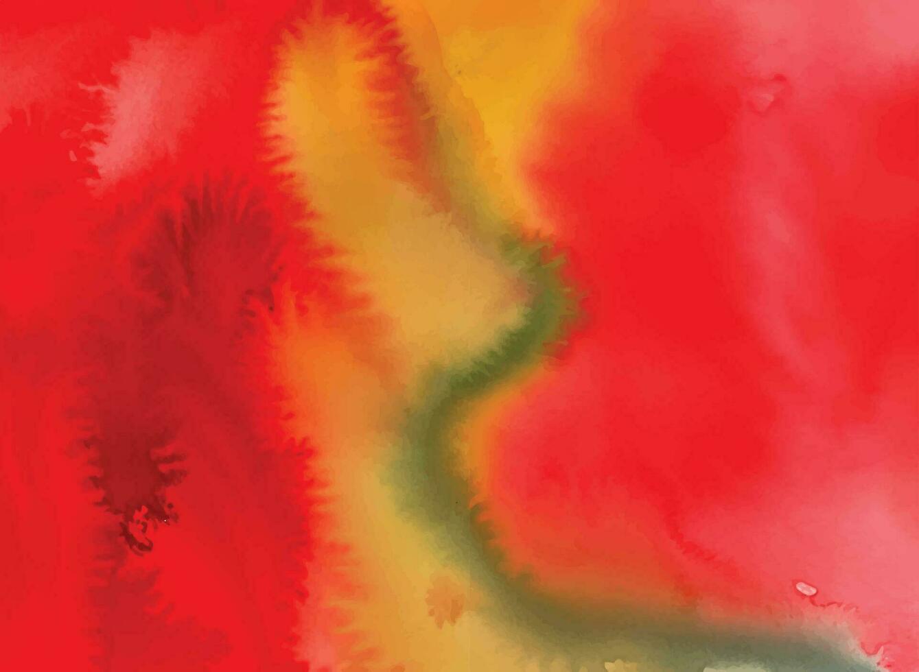 Red watercolor stain background vector
