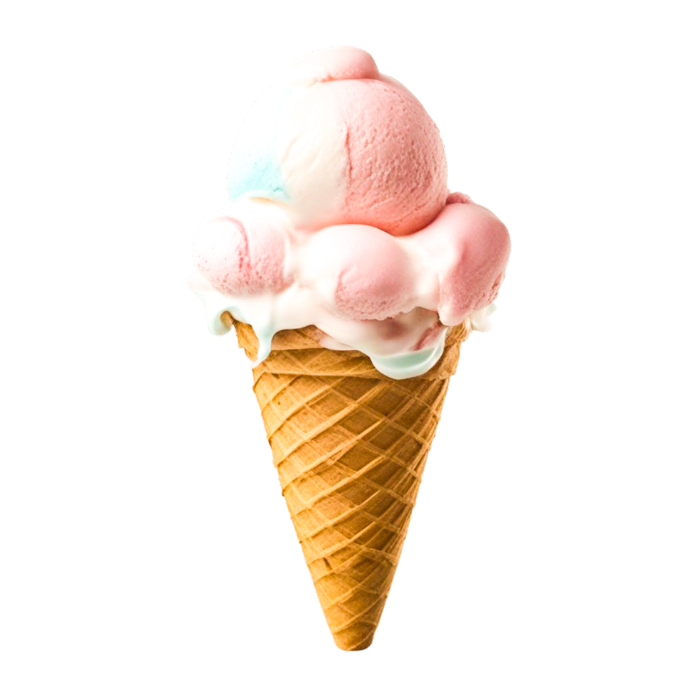 Ice cream cone Generative Ai png