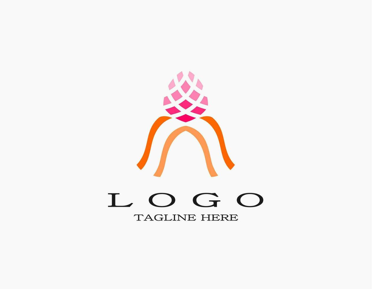 Creative tulip flower logo. Pink flower concept. Vector illustration can be used for topics like nature, beauty, biology, botany. Suitable for spa, perfume, nature, salon, hotel.