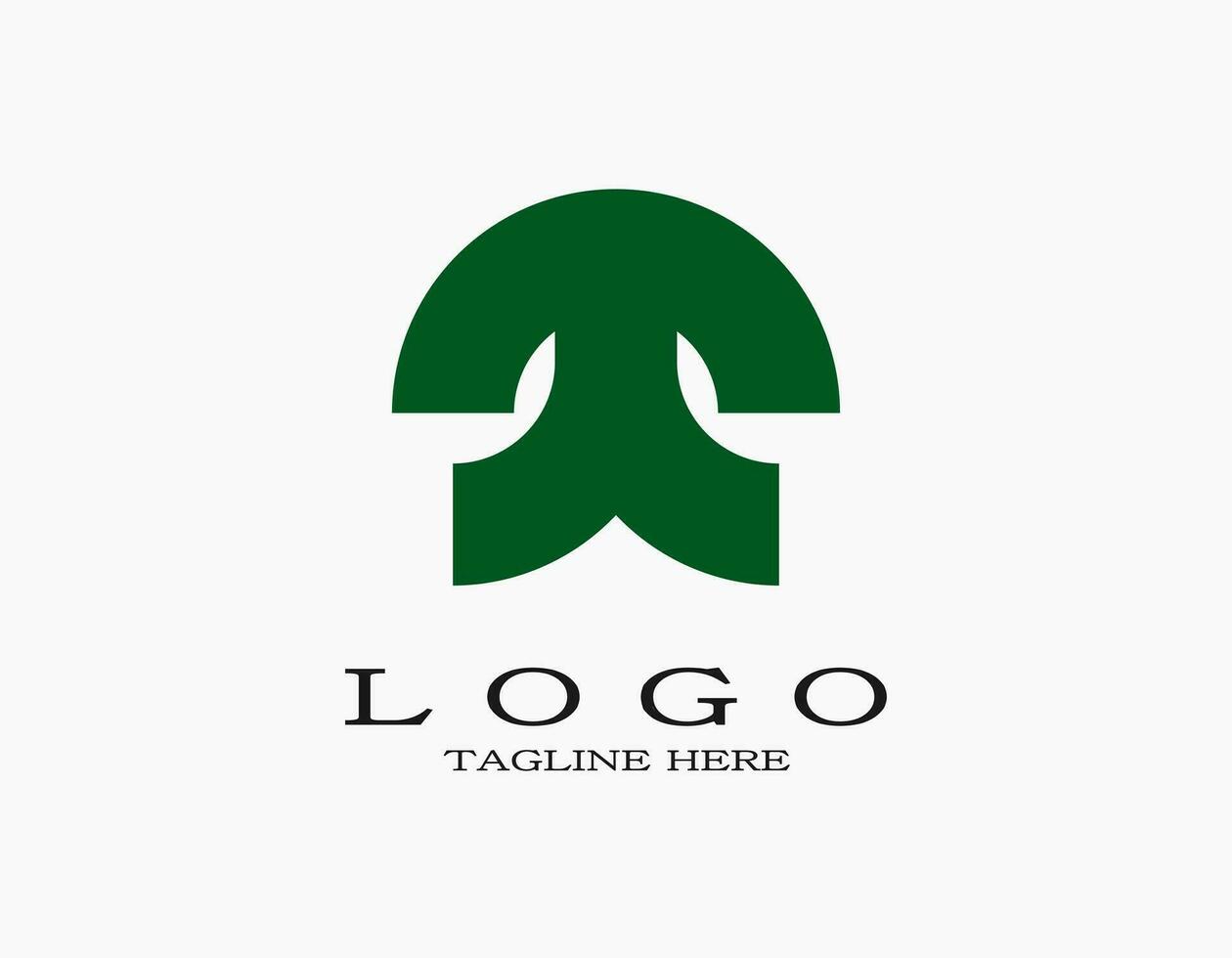 Simple tree logo icon. Tree logo resembling the letter T. A suitable nature logo for your business and product name. vector