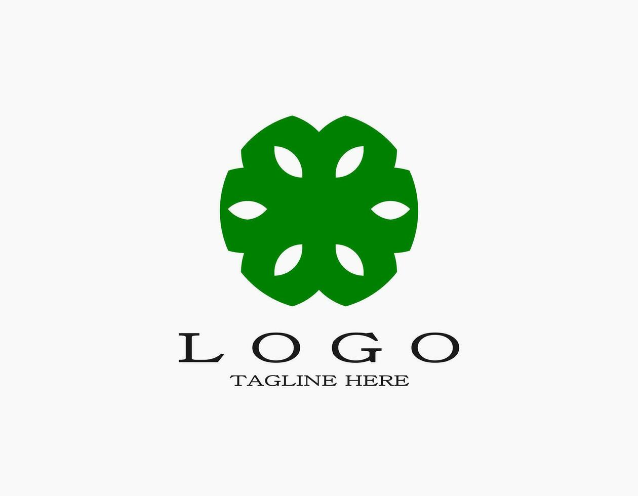 Green floral logo. A suitable agriculture or nature logo for your business and product name. vector