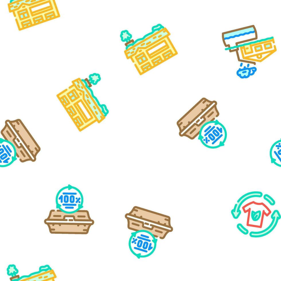 green living eco seamless pattern vector