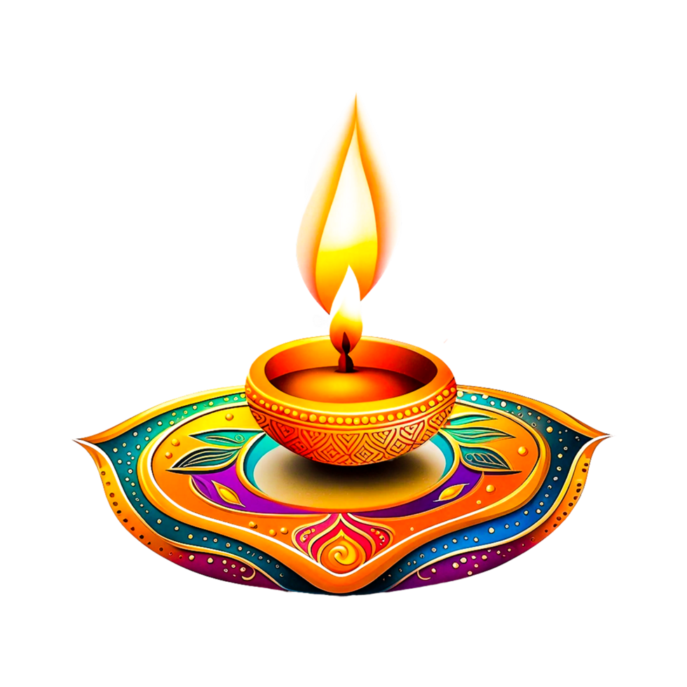 diwali óleo luminária generativo ai png