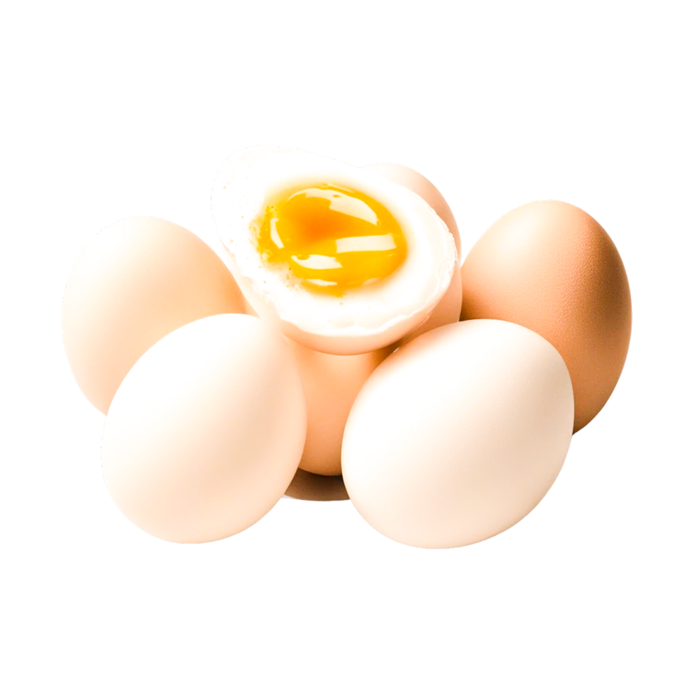 Boiled Egg Cartoon Generative Ai png