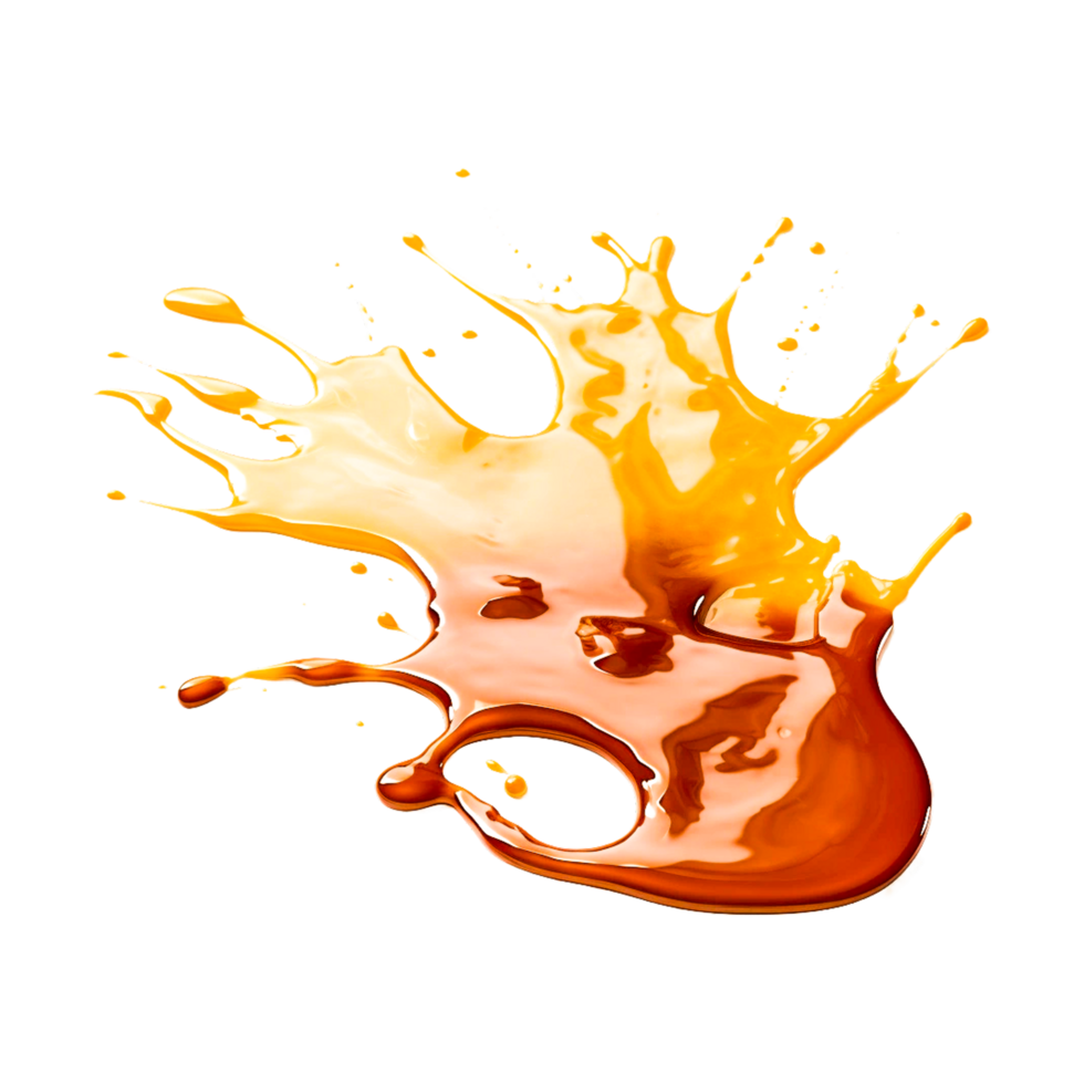 Orange color explosion splash  Generative Ai png