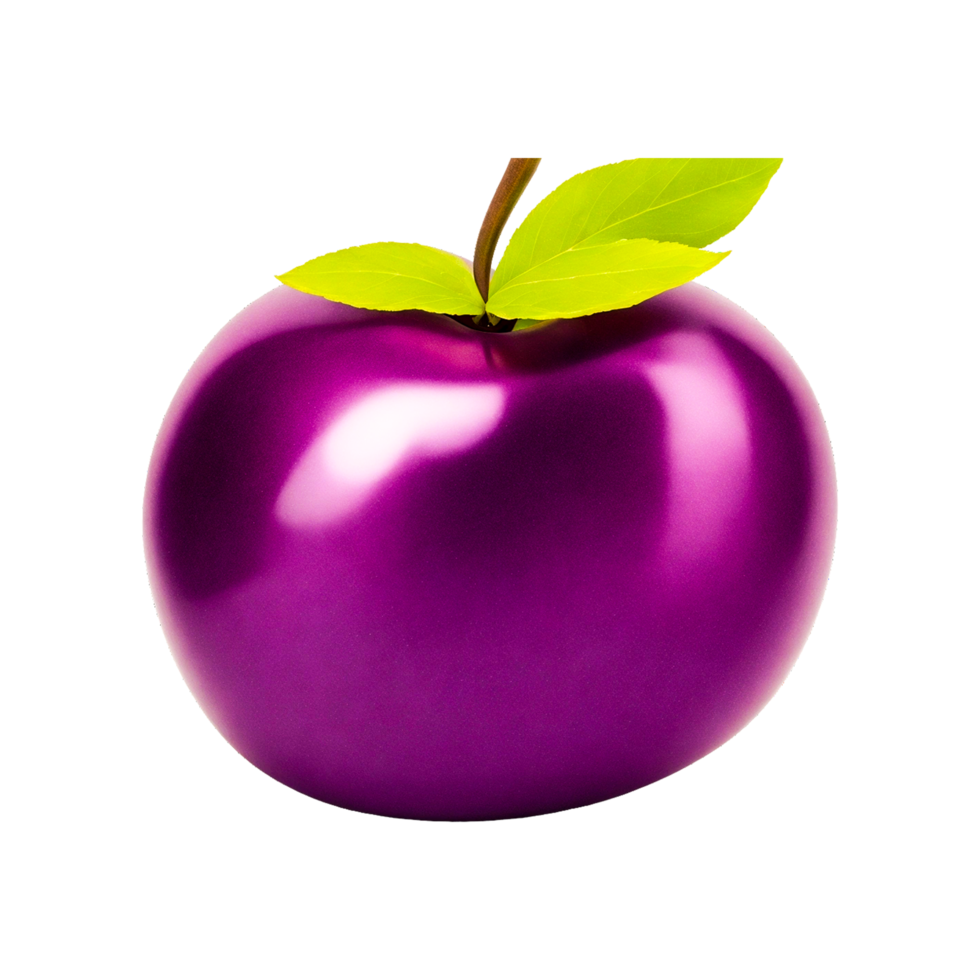 Apple fun fruit purple blue research experiment nutrition antioxidant fresh food exotic danger poison anomaly unusual agriculture organic funny icon Generative Ai png