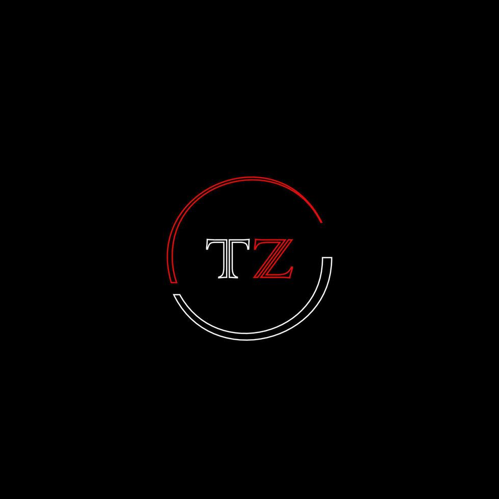 TZ creative modern letters logo design template vector