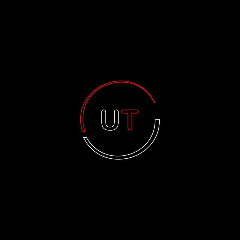 UT creative modern letters logo design template vector