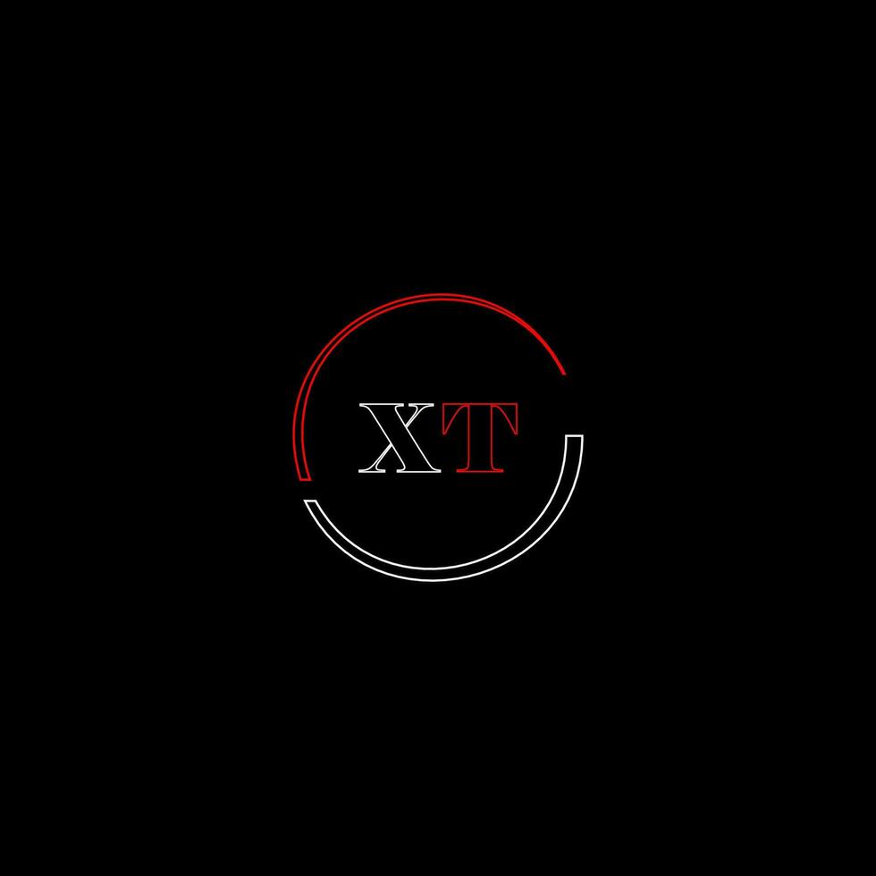 XT creative modern letters logo design template vector