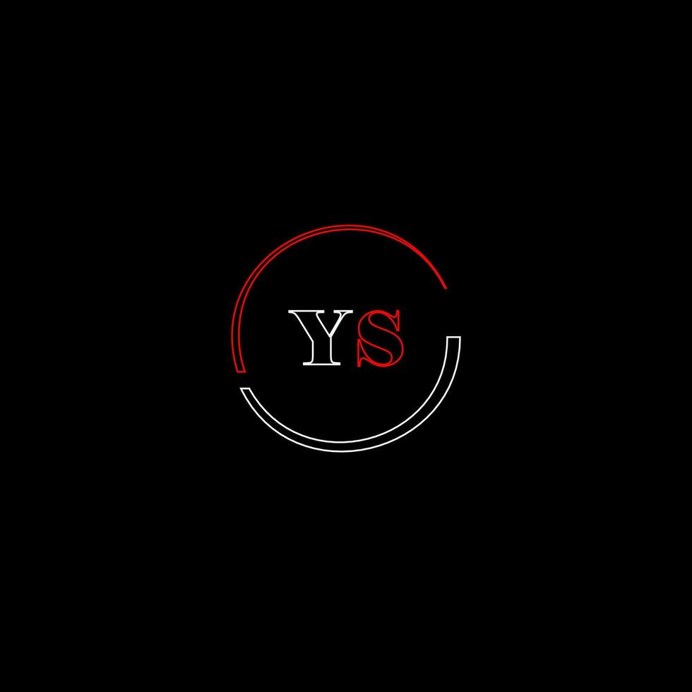 YS creative modern letters logo design template vector
