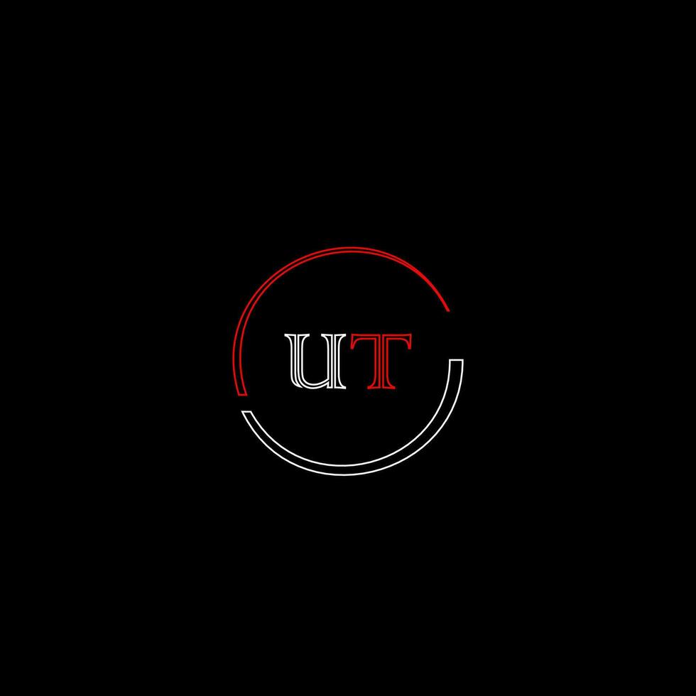 UT creative modern letters logo design template vector
