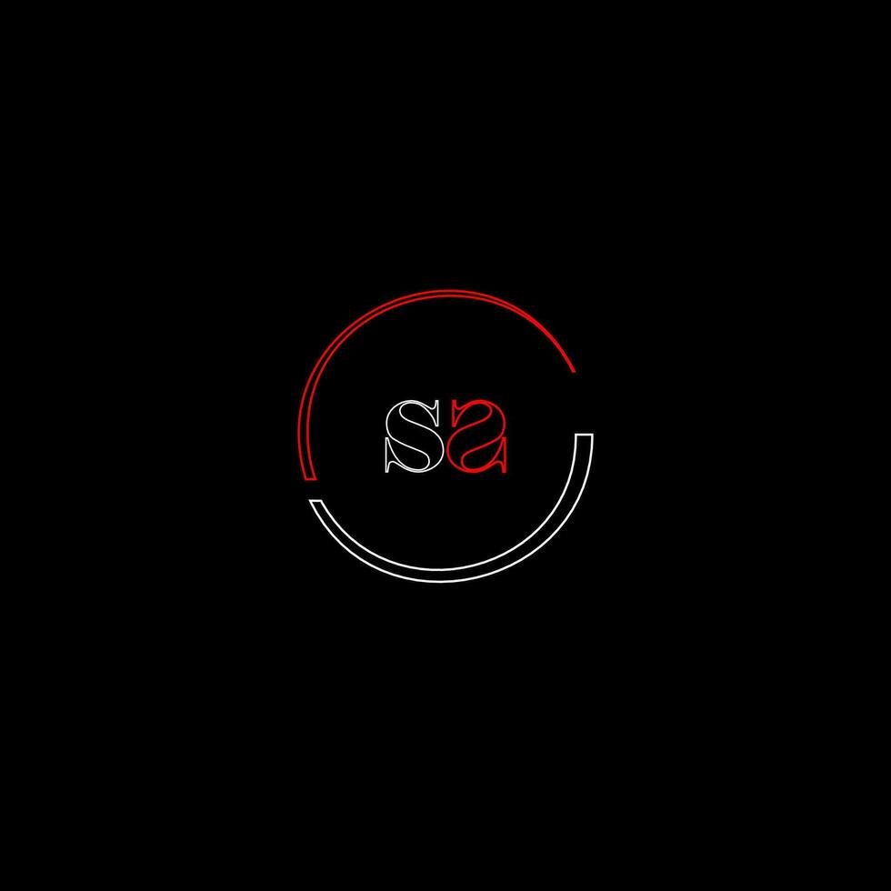 SS creative modern letters logo design template vector