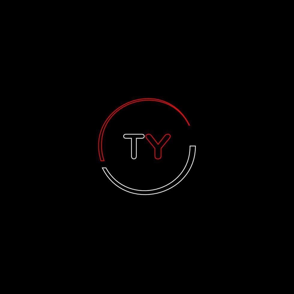 TY creative modern letters logo design template vector