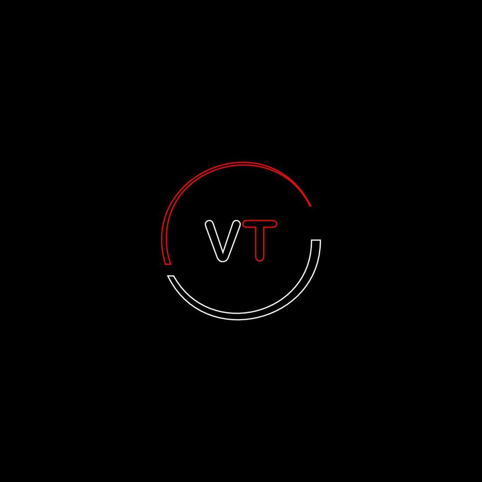 VT creative modern letters logo design template vector
