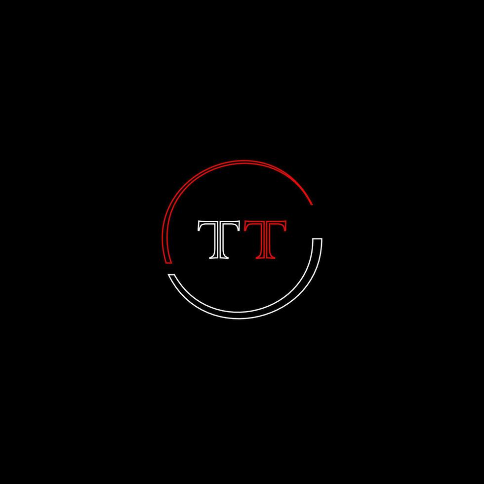 TT creative modern letters logo design template vector