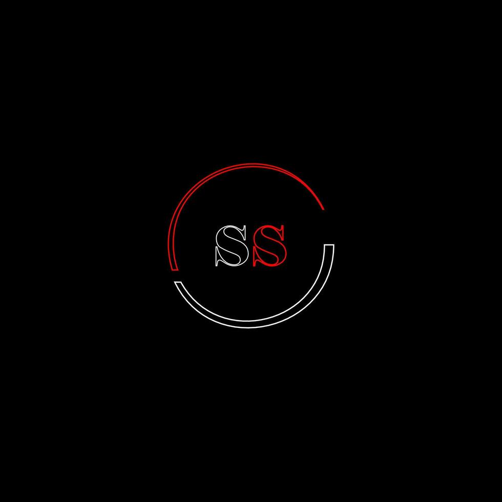 SS creative modern letters logo design template vector