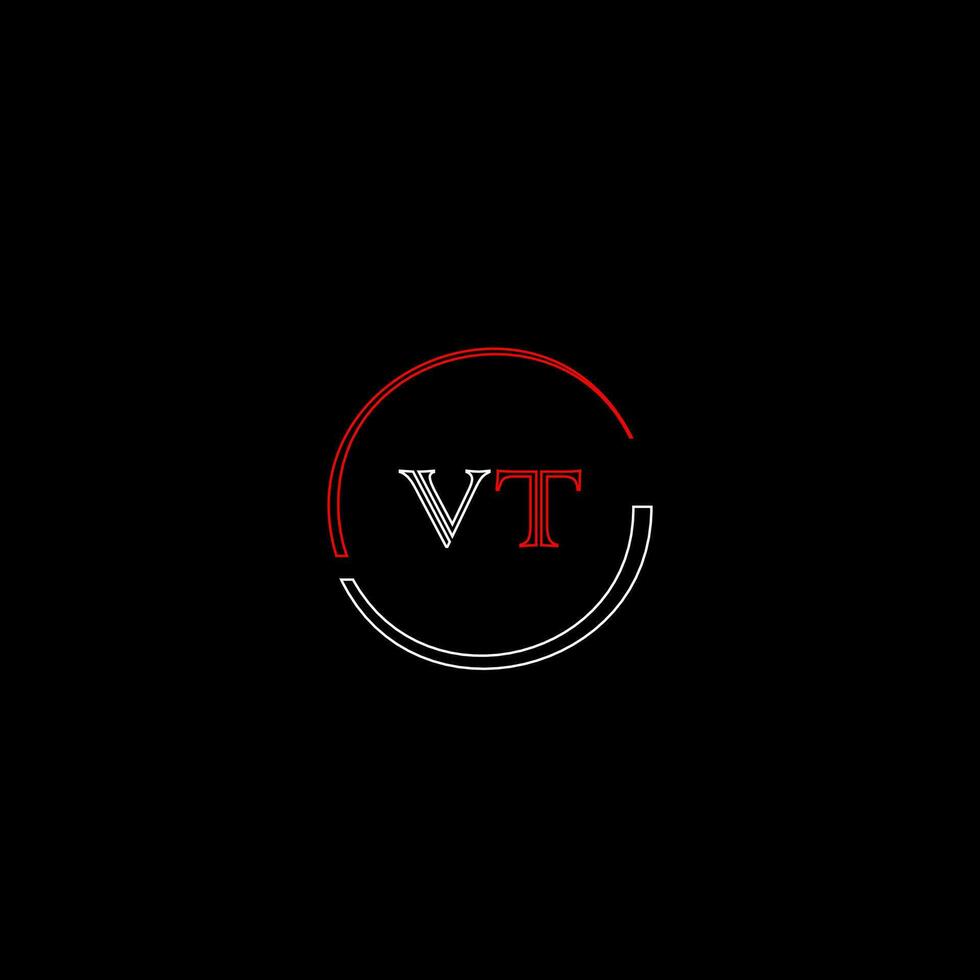 VT creative modern letters logo design template vector