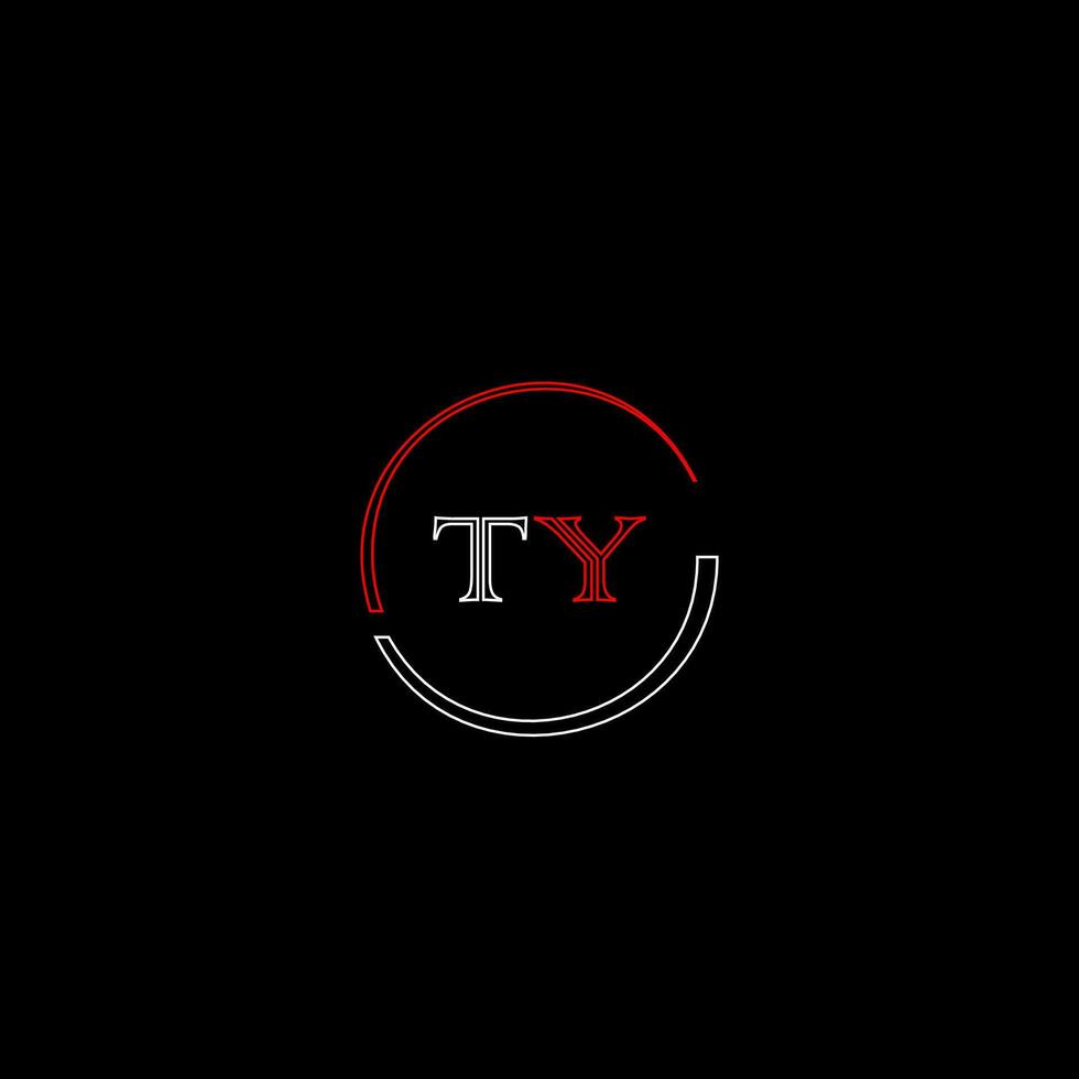 TY creative modern letters logo design template vector