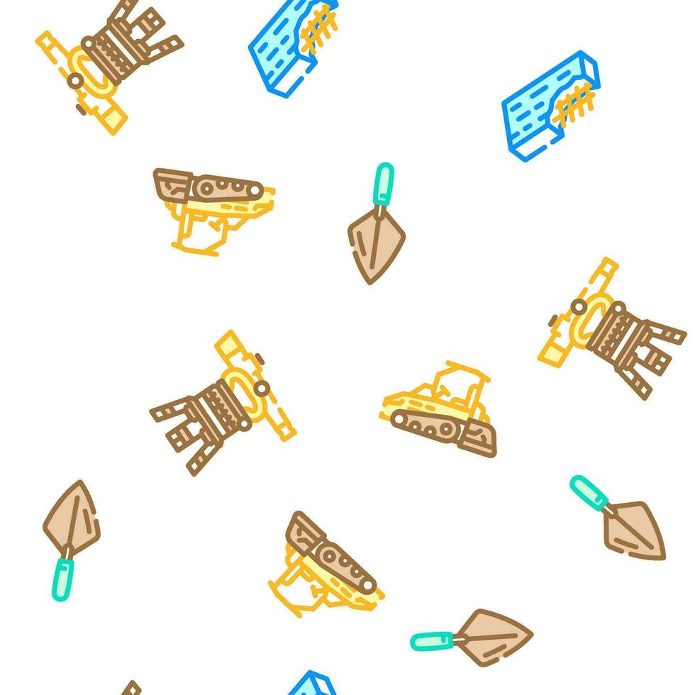 civil engineer construction vector seamless pattern