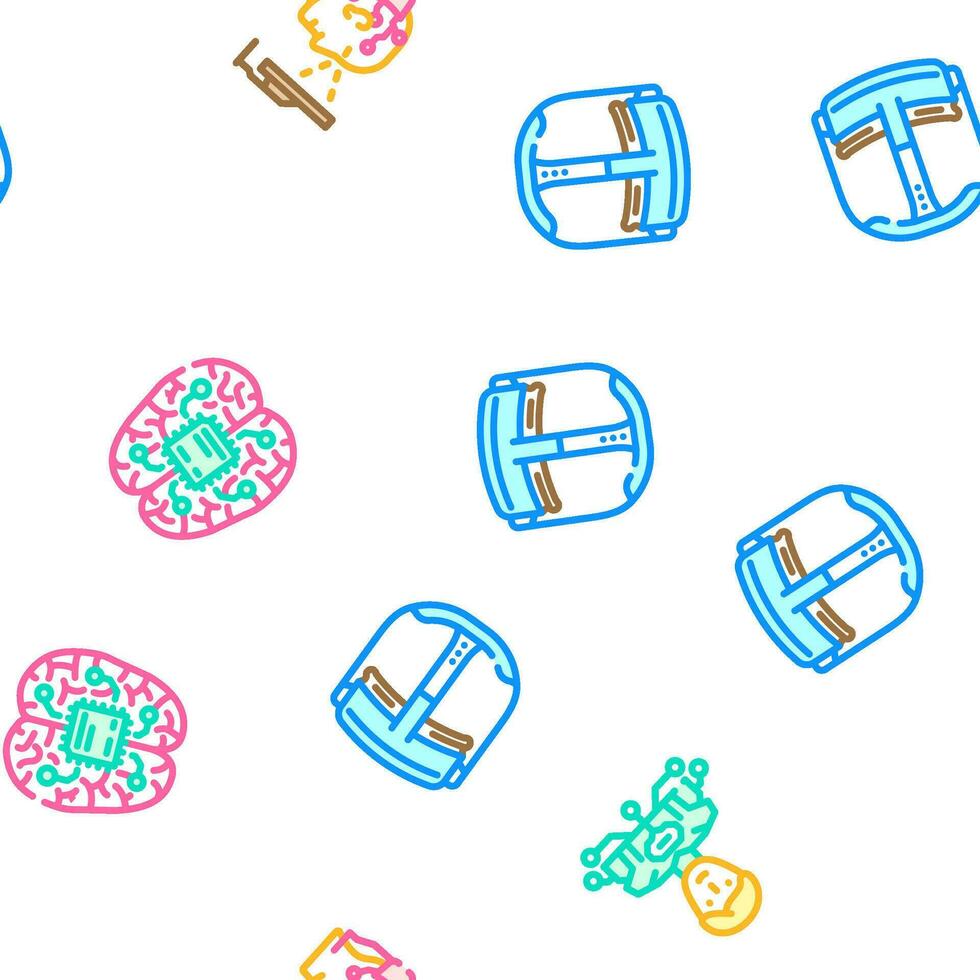 future technology digital data vector seamless pattern