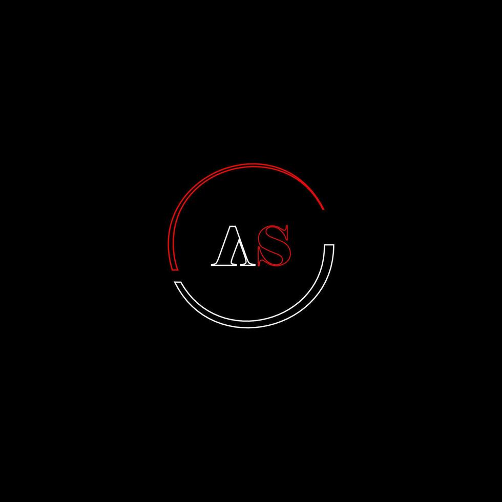 AS creative modern letters logo design template vector
