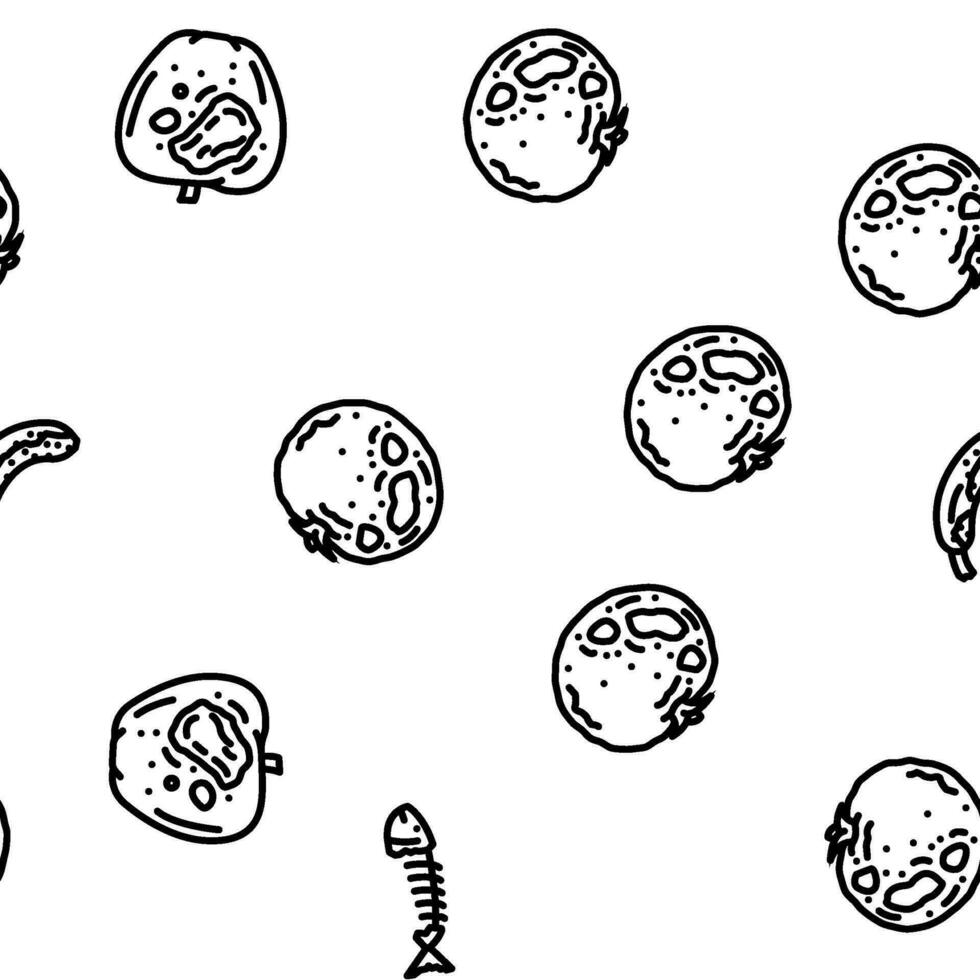 rotten food waste seamless pattern vector
