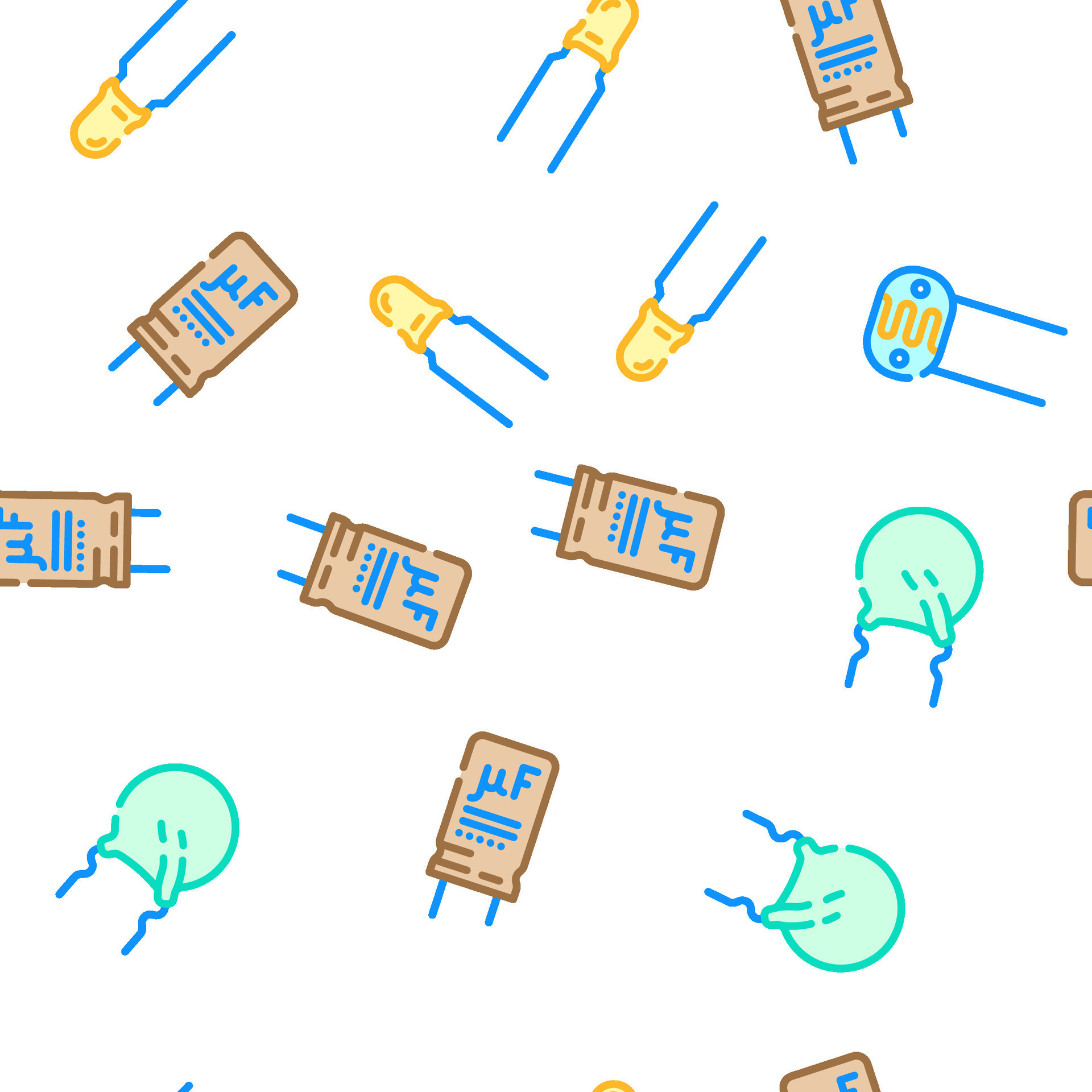 component electronic chip vector seamless pattern 32518317 Vector Art ...