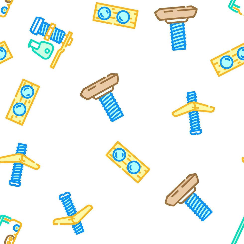 furniture fitting construction vector seamless pattern