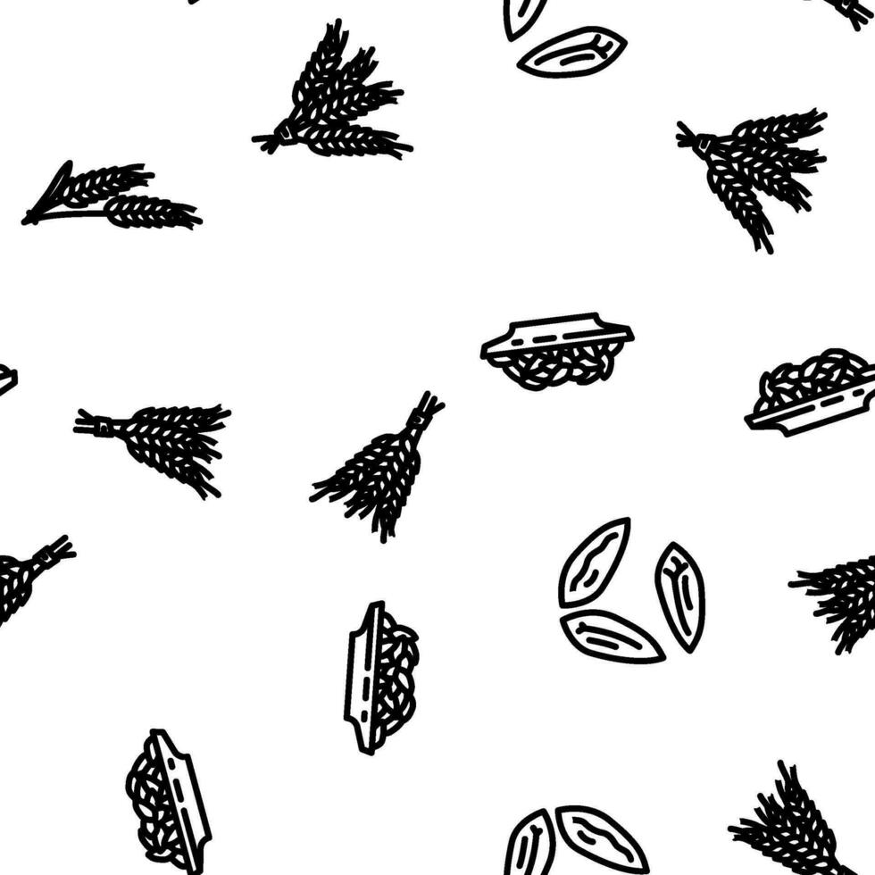barley grain wheat seamless pattern vector