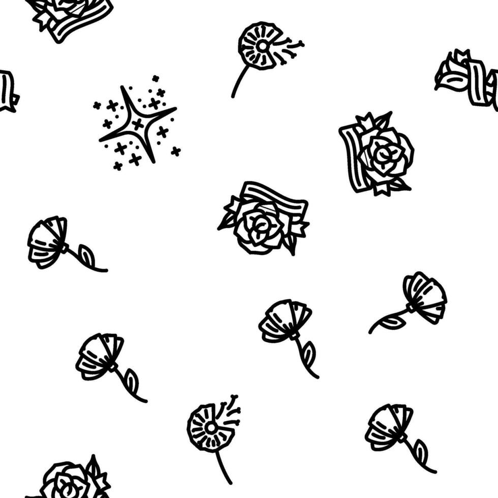 tattoo retro vintage seamless pattern vector