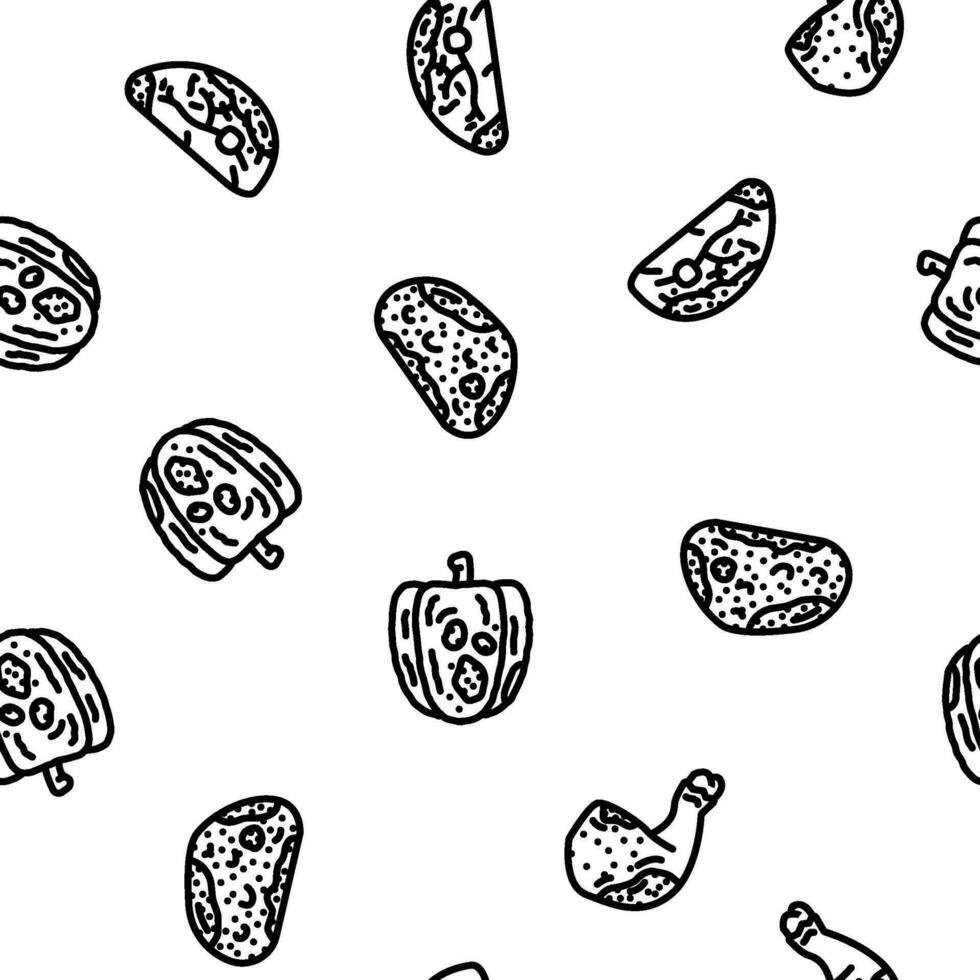 rotten food waste seamless pattern vector