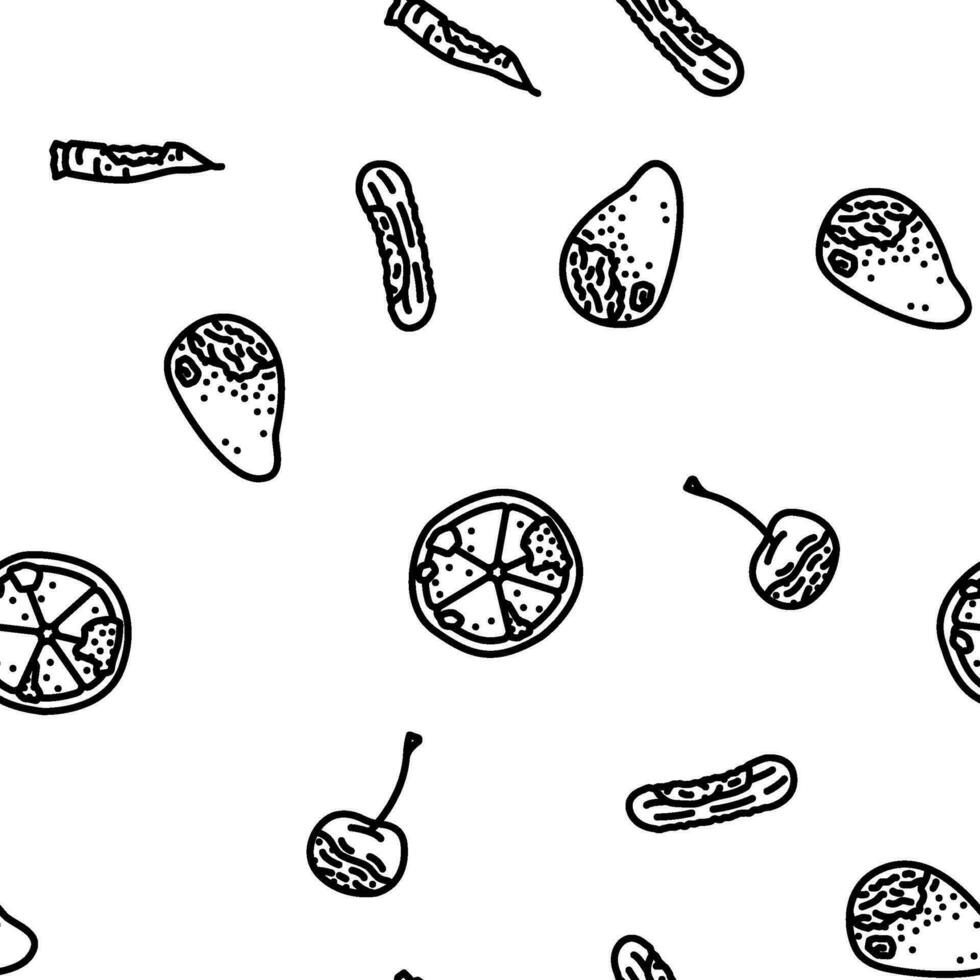 rotten food waste seamless pattern vector