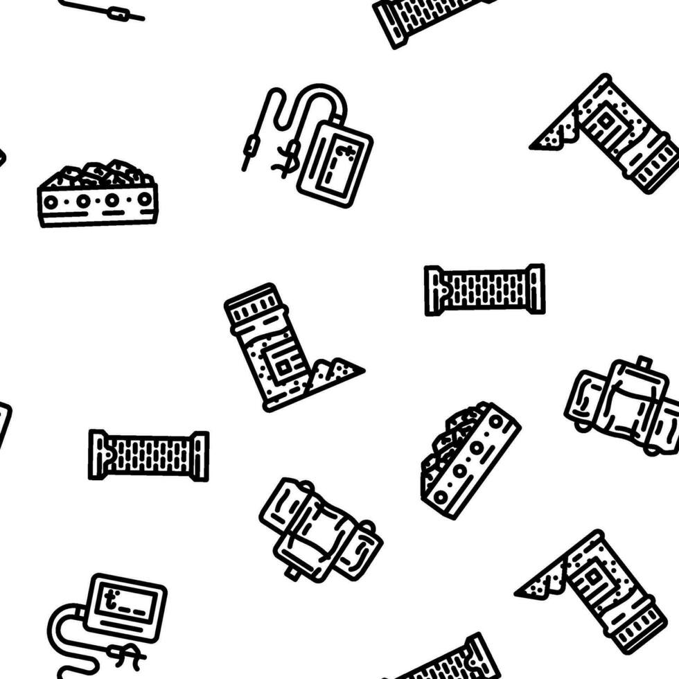 smoked meat bbq seamless pattern vector