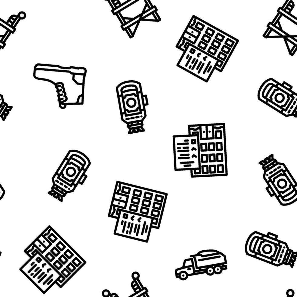 civil engineer construction vector seamless pattern