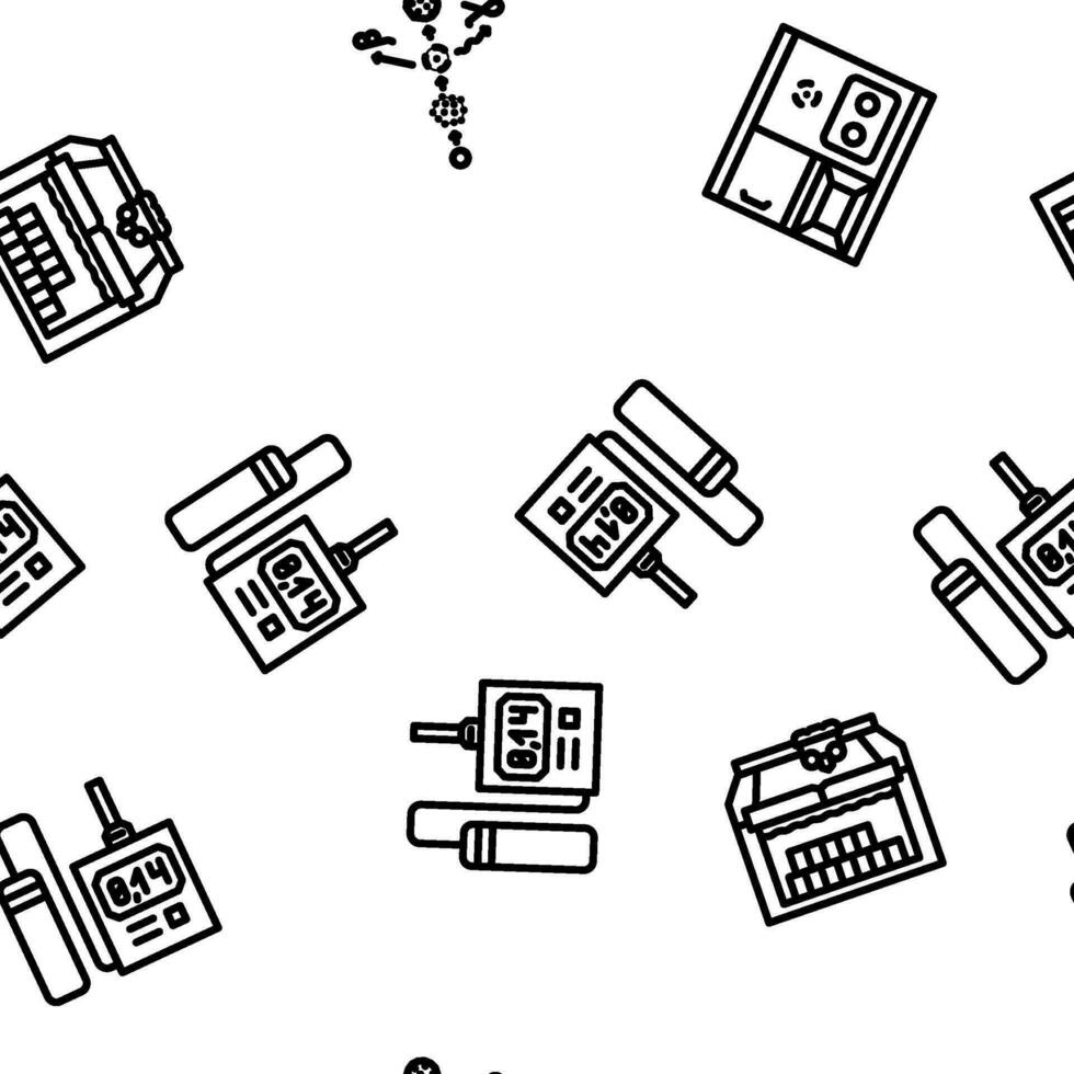 nuclear energy power reactor vector seamless pattern