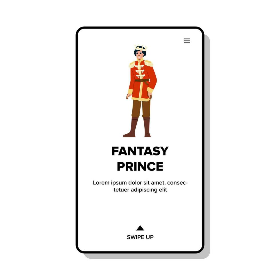 crown fantasy prince vector