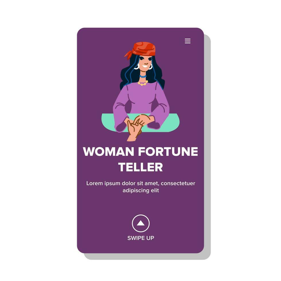 future woman fortune teller vector