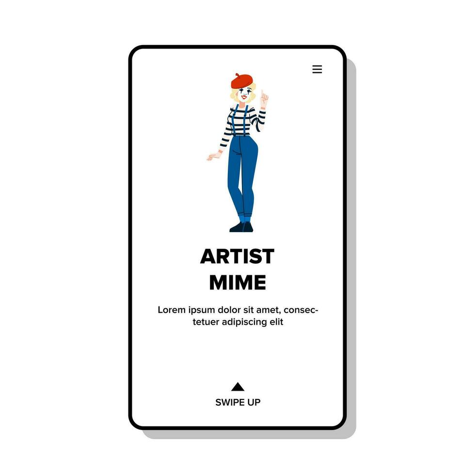 web artist mime vector