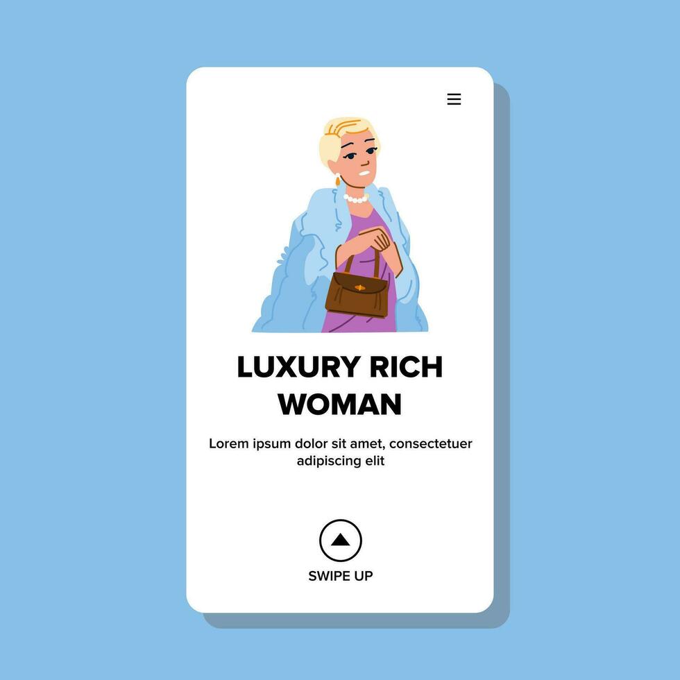 web luxury rich woman vector