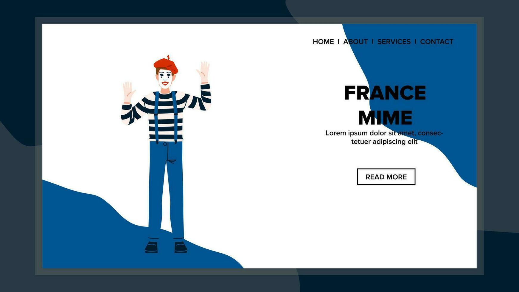 web france mime vector