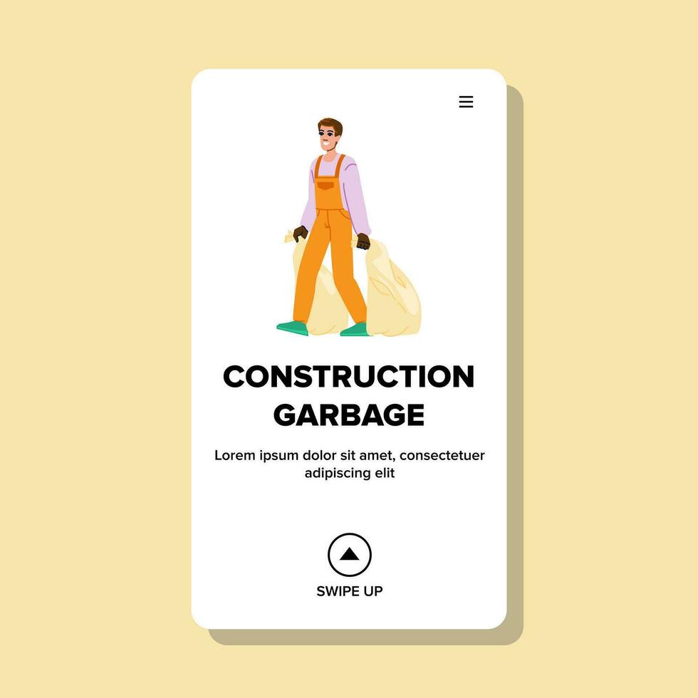 trash construction garbage vector