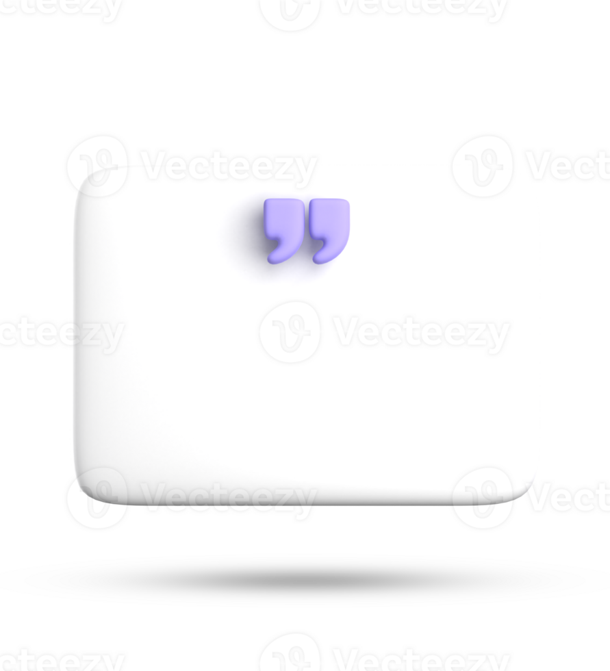 3d rendering of blank speech bubble for testimonial, 3D pastel icon set. png