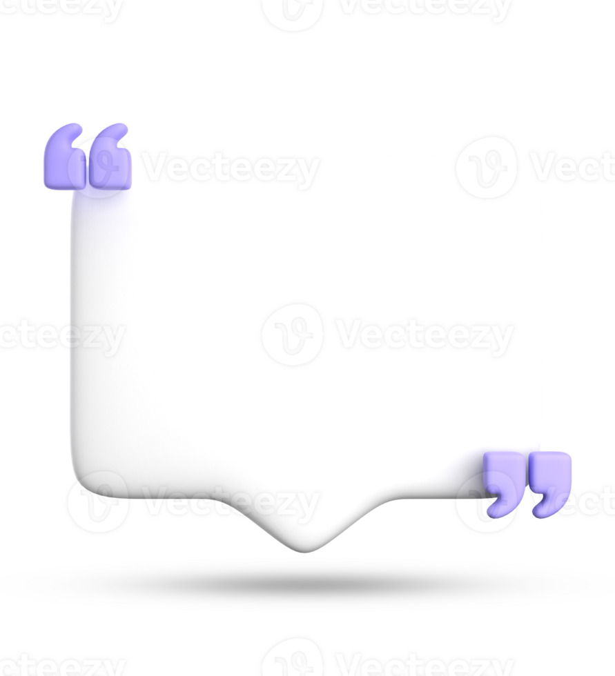 3d rendering of blank speech bubble for testimonial, 3D pastel icon set. png