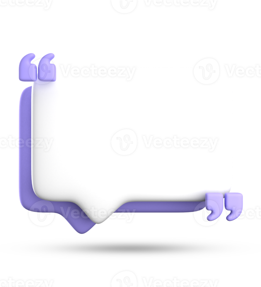 3d rendering of blank speech bubble for testimonial, 3D pastel icon set. png