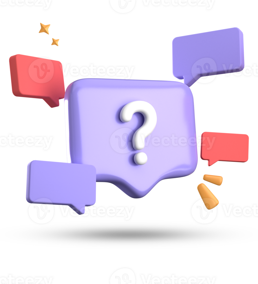 3d rendering of speech bubble, 3D pastel chat with symbol icon set. png