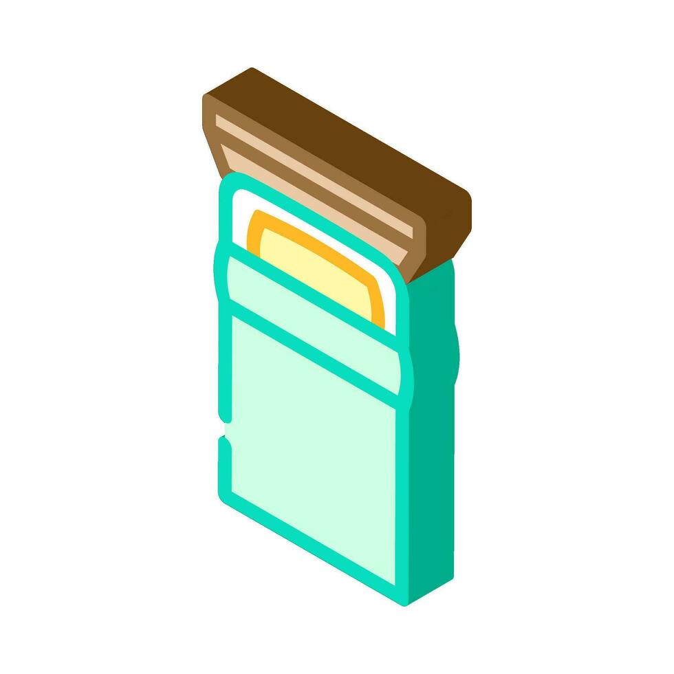 single bed top view isometric icon vector illustration