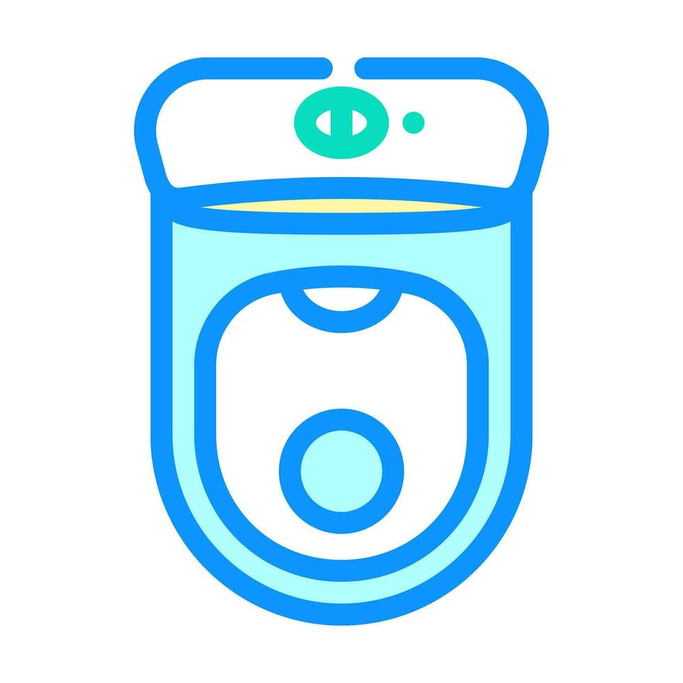 toilet top view color icon vector illustration