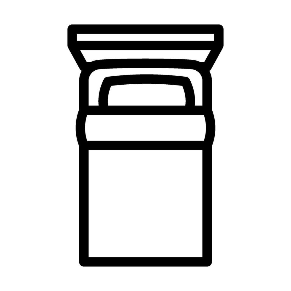 single bed top view line icon vector illustration
